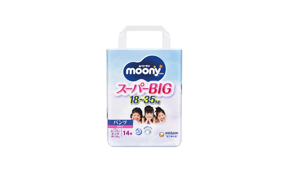 Moony pants for girls XXXL (18-35 kg) 14 pcs
