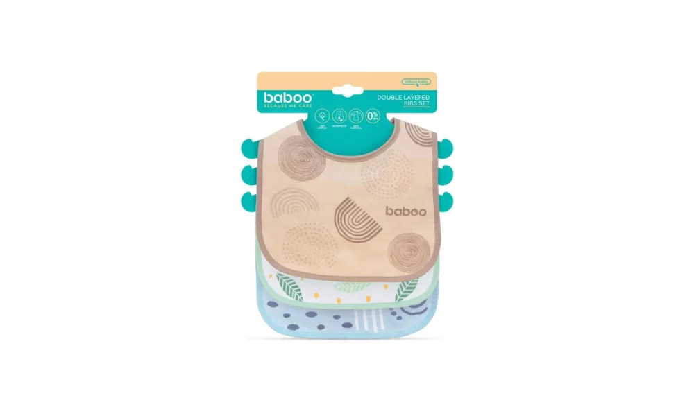 BABOO® Cotton Waterproof Bibs 3pcs, 0m+ Harmony