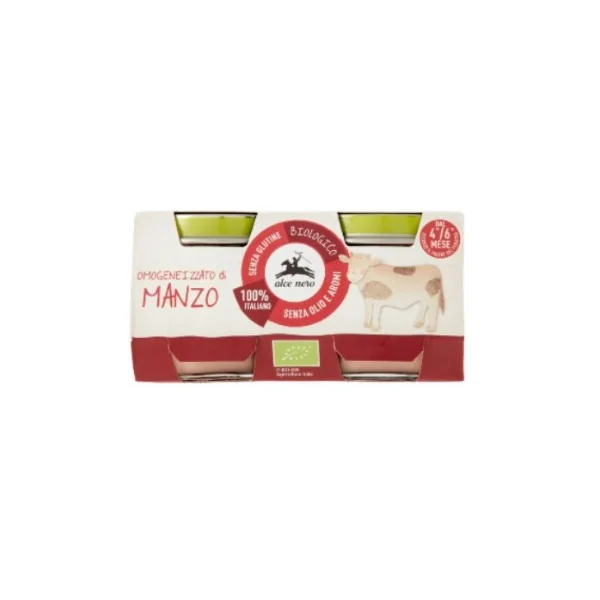 Alce Nero Organic beef baby food – 2 x 80g jar