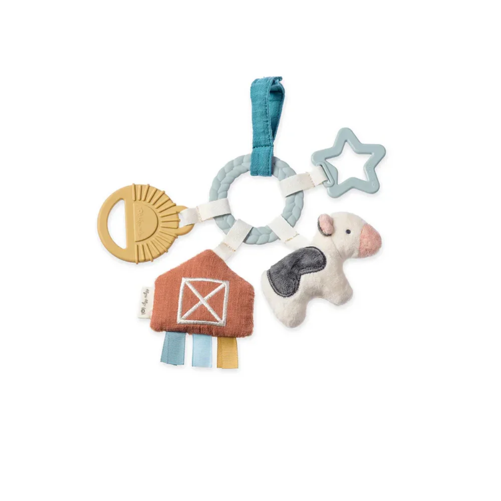 Itzy Ritzy Bitzy Busy Ring Teething Activity Toy- Farm 0+