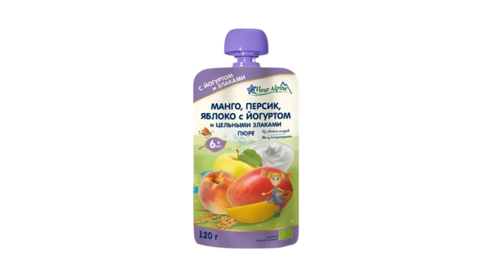 Fleur Alpine Mango Peach Apple Yogurt 6m+ 120g