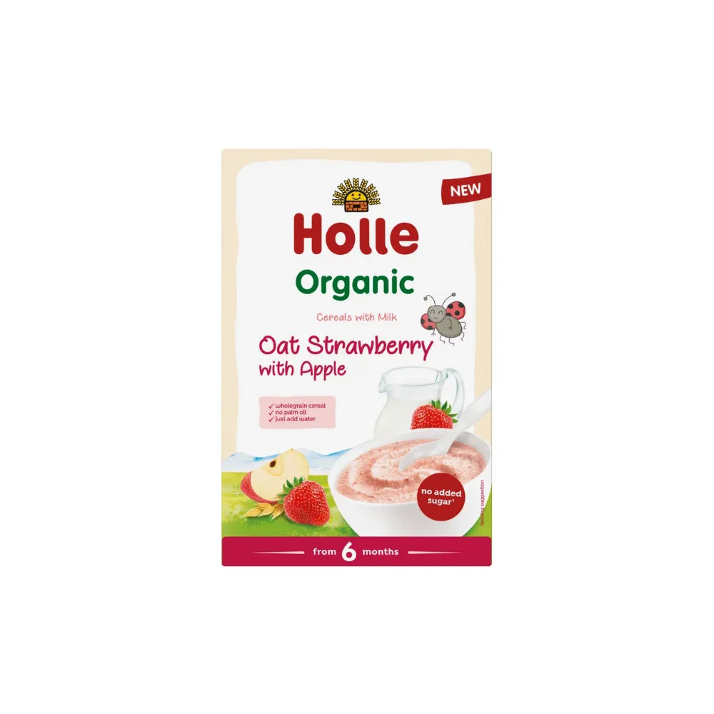 Holle Organic milk cereal with oat, strawberry and apple 6+ 250g