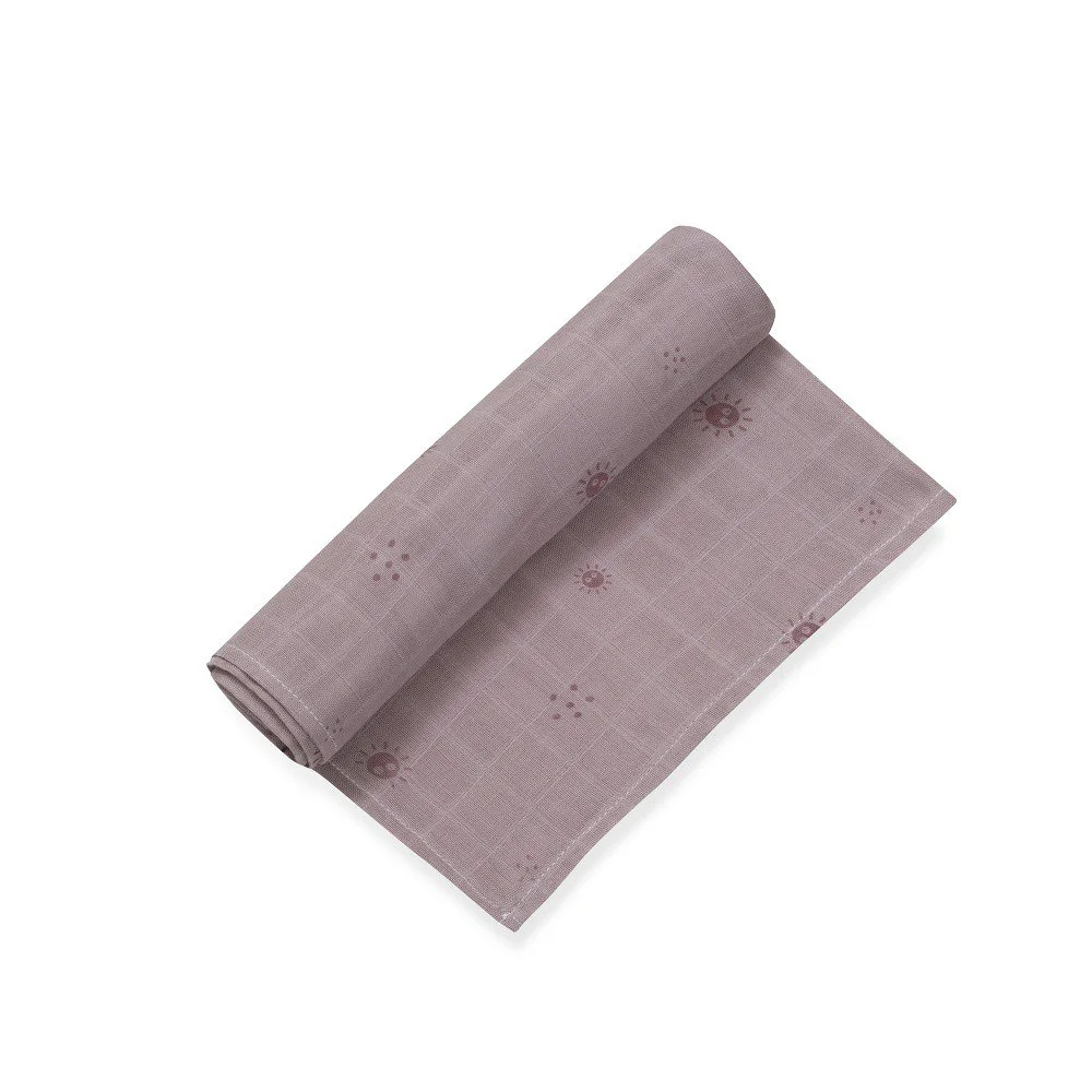 Interbaby Muslin Swaddle 120×120 1 pcs- Pink