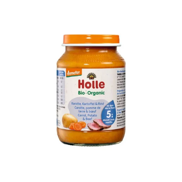 Holle Organic Carrot Potatoes Beef 190g 4+M