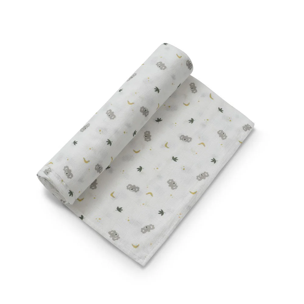 Interbaby Muslin Swaddle 120×120 1 pcs- Grey Koala