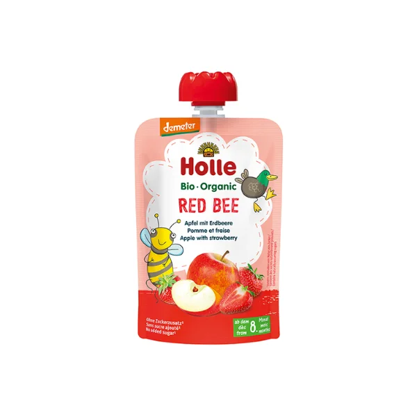 Holle Organic Apple with Strawberries 100g 8+M
