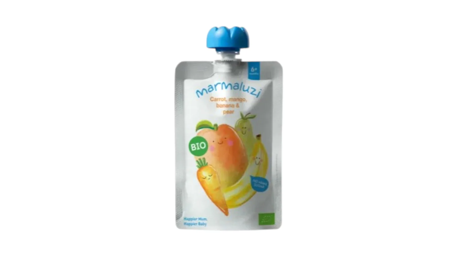 Marmaluzi Organic Carrot Mango Banana Pear Puree 90g 6m+
