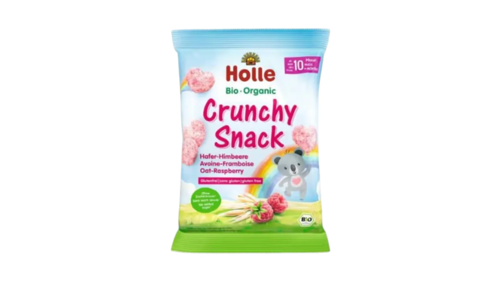 Holle Organic Crunchy Snack  Oatmeal Raspberry 30g 10m+
