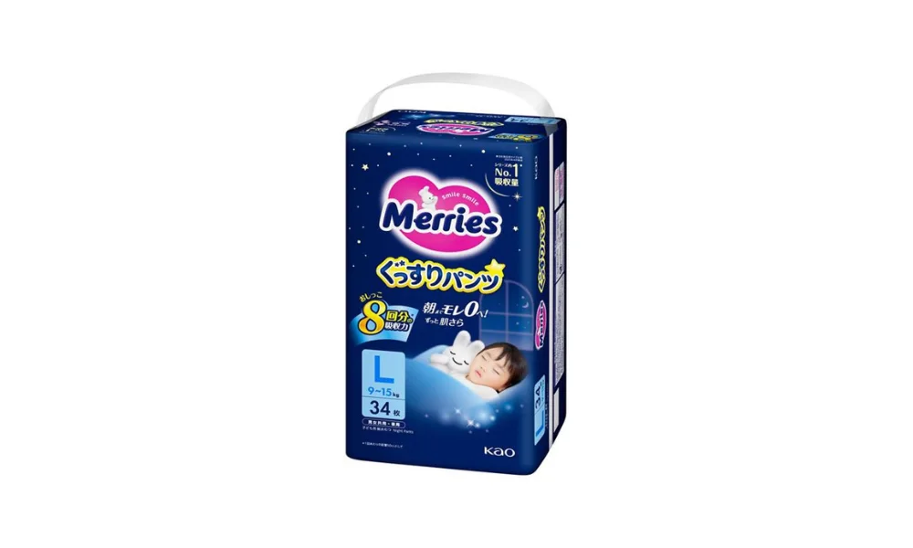 Merries Sleep Pants L (9-14 kg) 34 pcs