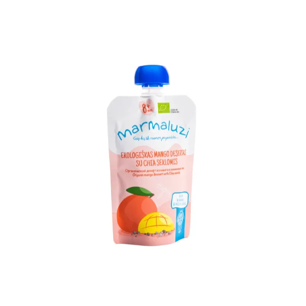Marmaluzi Organic Mango Dessert With Chia Seeds  8+ 90 G