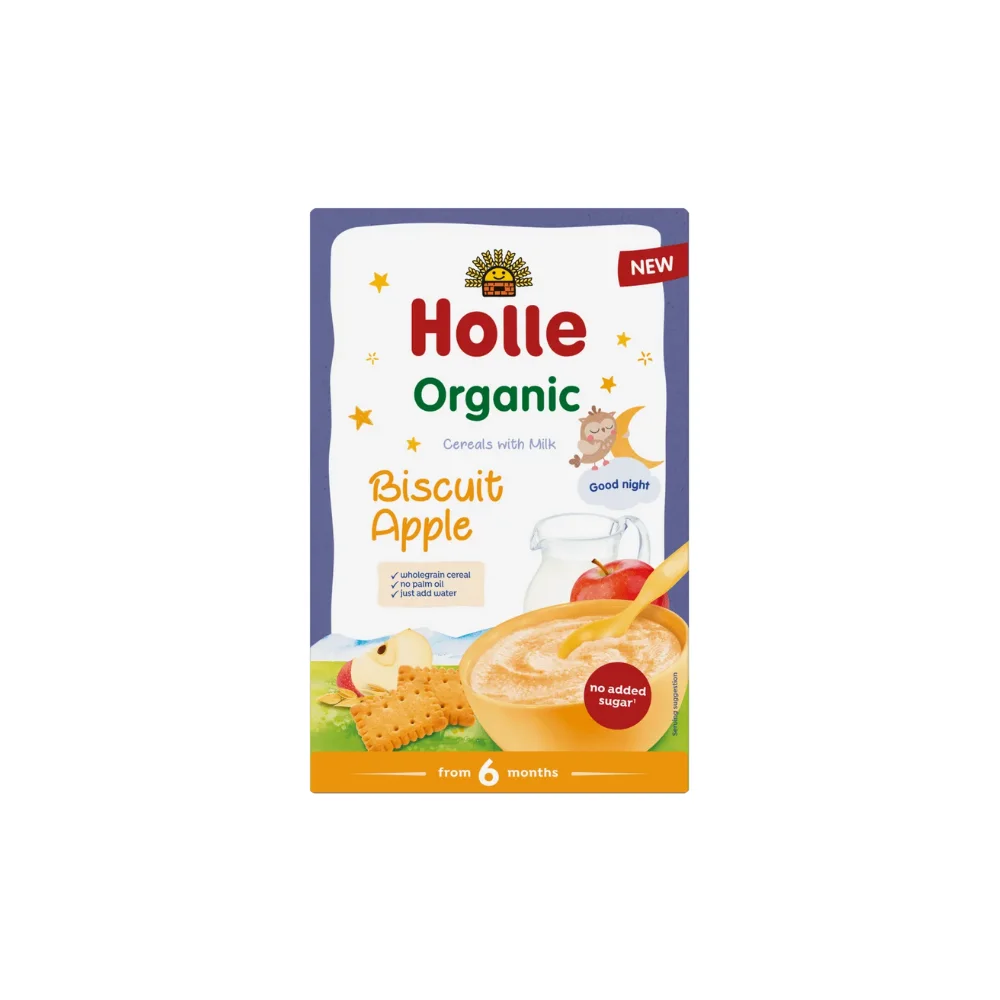 Holle Organic milk cereal with biscuit and apple 6+ 250g