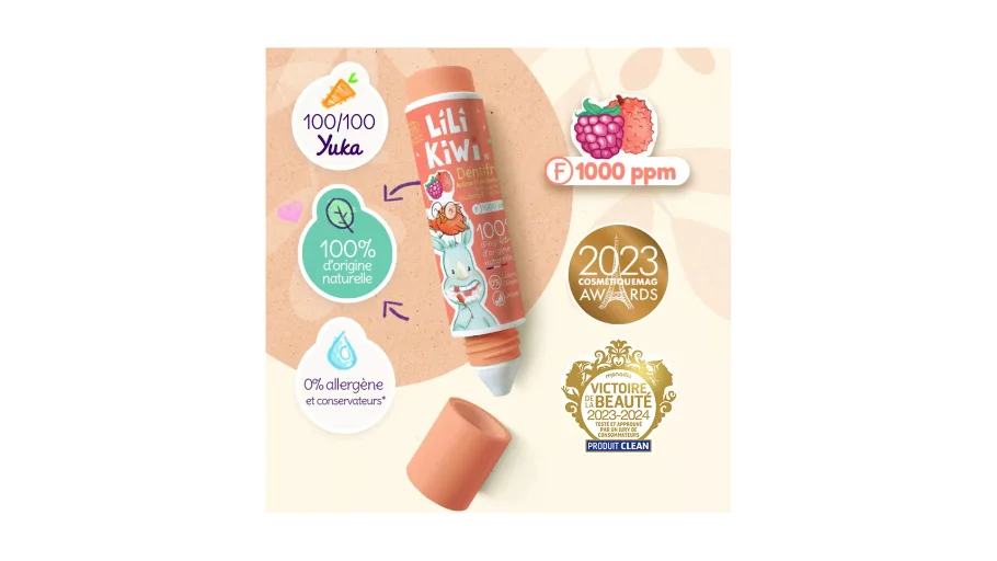LiLiKiWi 1000 PPM Fluoride Toothpaste Raspberry-Litchi 1y+ 30ml