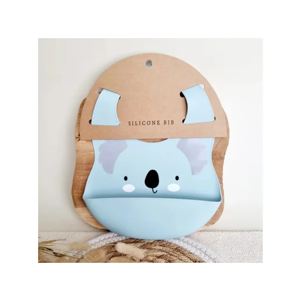 Rammelaartje Silicone Bib – Koala Blue