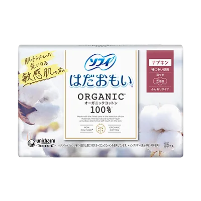 Unicharm Organic Sanitary pads  with wings 23 cm