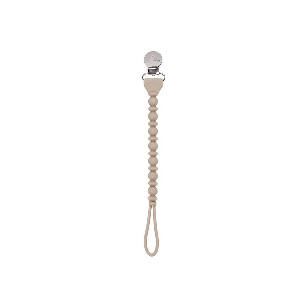 Itzy Ritzi Sweetie Strap- Pacifier Clip-Toast
