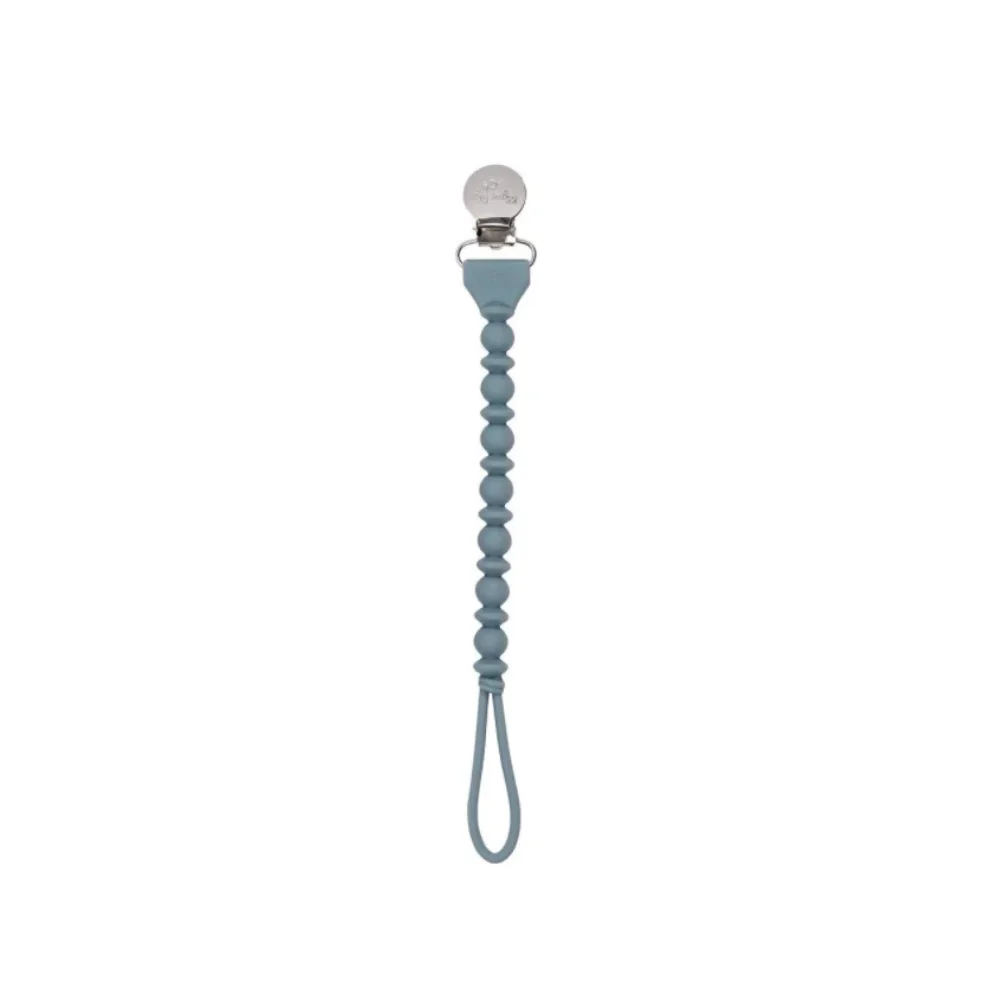 Itzy Ritzi Sweetie Strap- Pacifier Clip-Grey