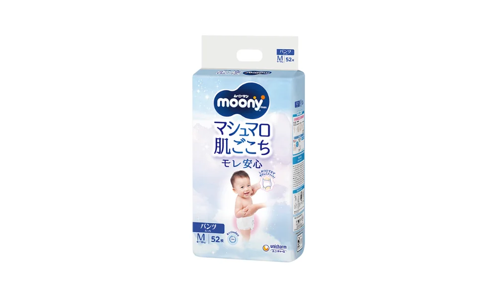 Moony pull-up nappies M (6-11 kg) 52 pcs