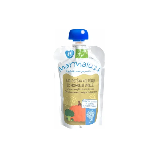 Marmaluzi Organic Pumpkin And Broccoli Puree From 4 Month, 90g