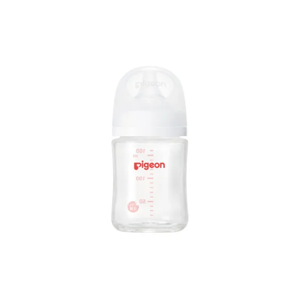 Pigeon Baby Glass Bottle With Breast Feel Nipples 160ml