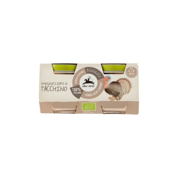 Alce Nero Organic turkey baby food – 2 x 80g jar