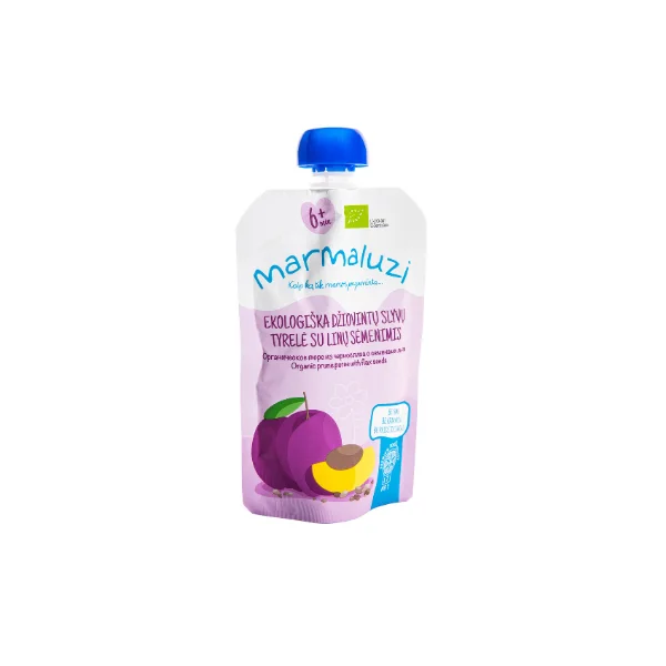 Marmaluzi Organic Prune Puree With Flaxseed 6+ 90 G
