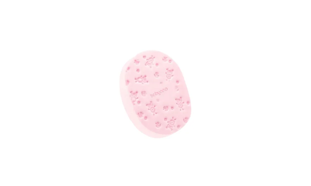BabyOno: Bath Sponge-Light Pink 1m+