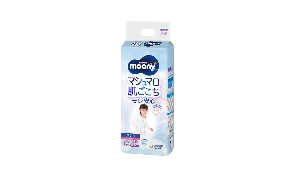 Moony pull-up nappies girls XXL (13-25 kg) 26 pcs