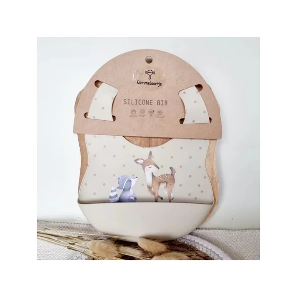 Rammelaartje Silicone Bib – Deer Beige