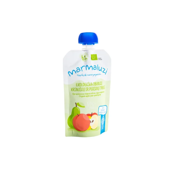 Marmaluzi Organic Apple, Pear And Peach Puree  6+ 90 G
