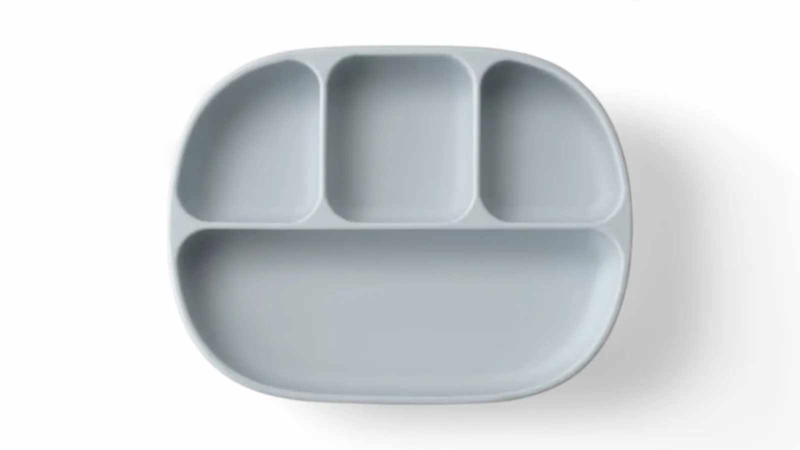 Interbaby Silicone plate with suction cup and lid Blue