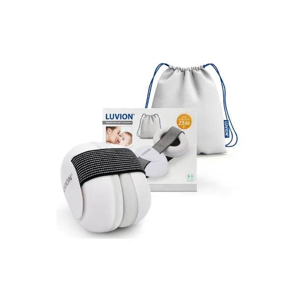 Luvion Baby Hearing Protection Earmuffs White