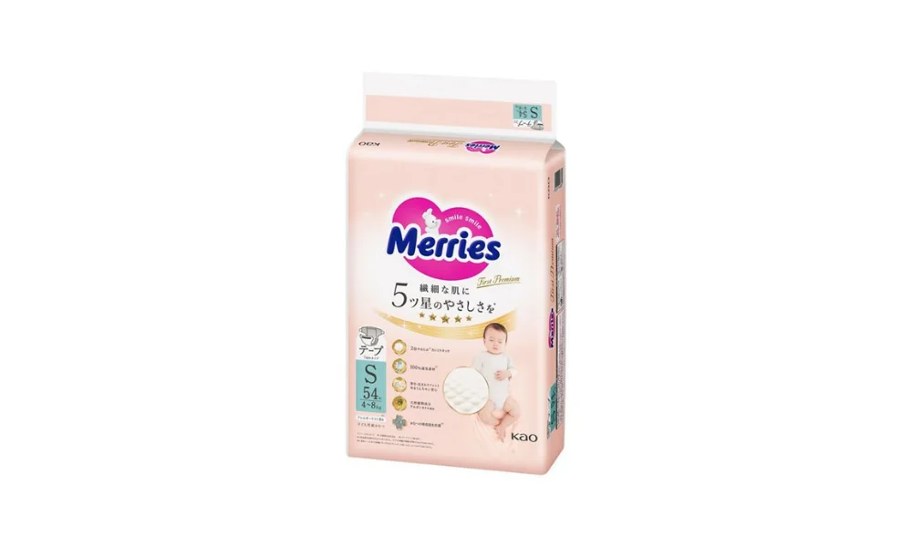 Merries First Premium S (4-8 kg) 54 pcs